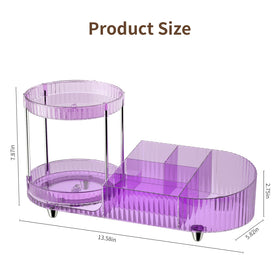 Jywantful 360 Rotating Makeup Organizer on a bathroom counter