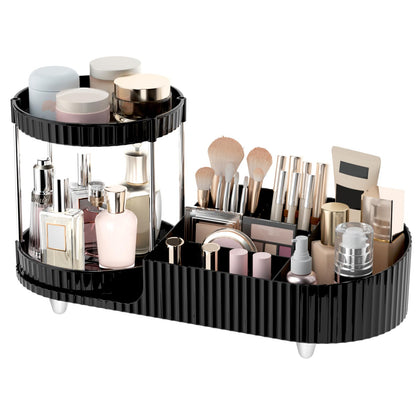 Jywantful Makeup Organizer front view with 360 rotating trays
