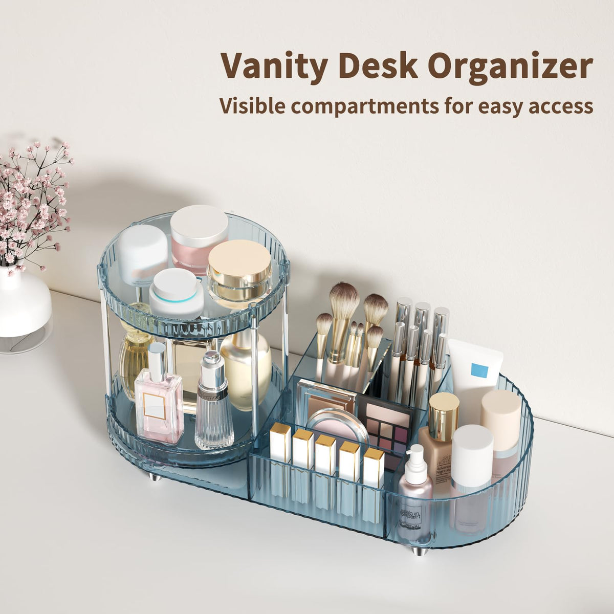 Jywantful Rotating Makeup Organizer close-up of the rotating mechanism