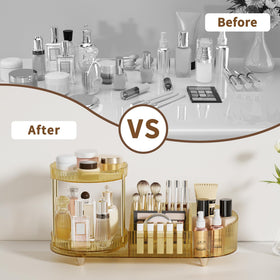 Jywantful Rotating Makeup Organizer in a pink gift box
