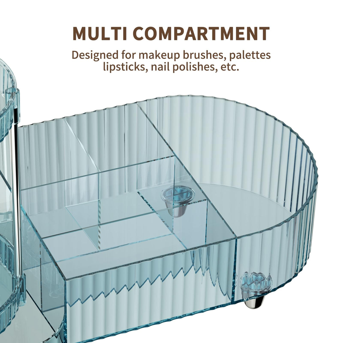 Jywantful Rotating Makeup Organizer with perfume trays and skincare products
