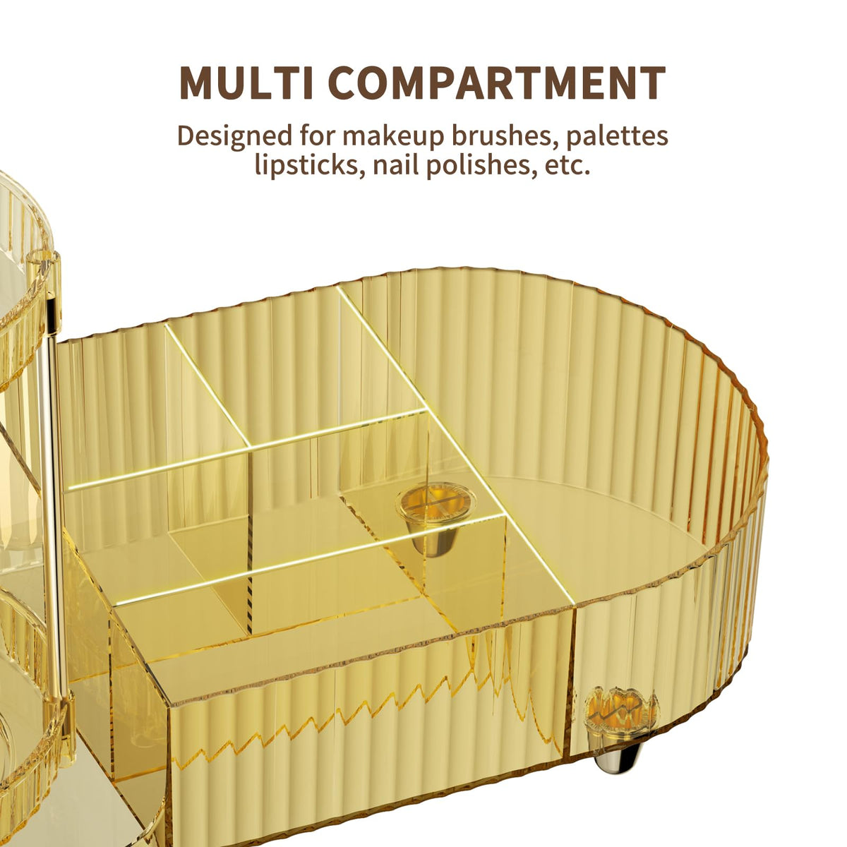 Jywantful Rotating Makeup Organizer with perfume trays displayed