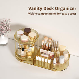 Jywantful Rotating Makeup Organizer with skincare products