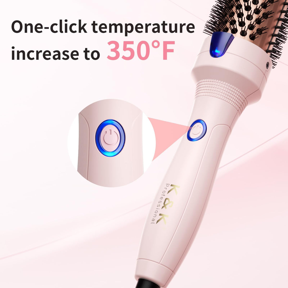 K&K 1.5 Inch Curling Brush with user-friendly features