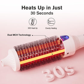 K&K Curling Brush demonstrating styling results