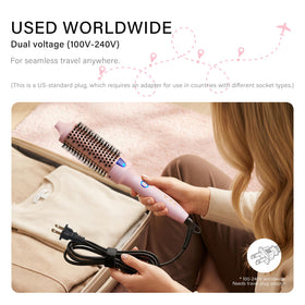 K&K Curling Brush showing ergonomic design