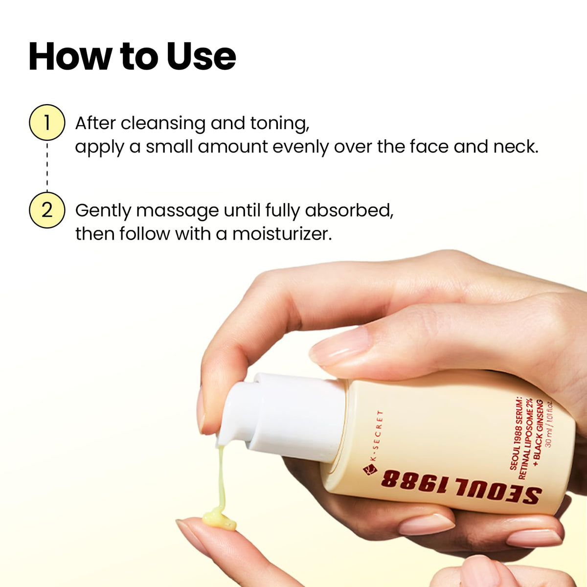 K-SECRET Retinal Serum 30ml with other skincare products