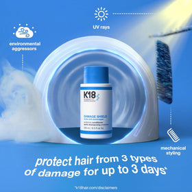 K18 Damage Shield Conditioner in a bathroom setting