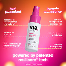 K18 HeatBounce Conditioning Heat Protection Spray packaging