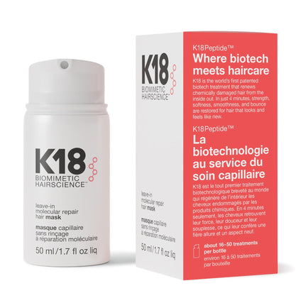 K18 Leave-In Molecular Repair Hair Mask 1.7 Fl oz front view