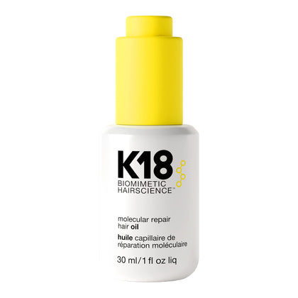 K18 Molecular Repair Hair Oil front view with packaging