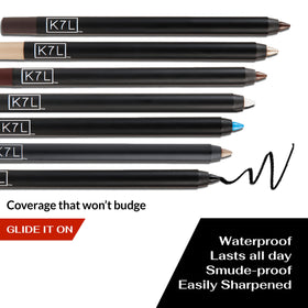K7L Brown Eyeliner Pencil with other vibrant shades