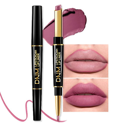 Kaely 2-in-1 Light Plum Rose Lip Liner & Lipstick Combo Set front view