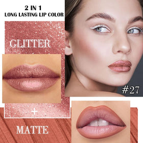 Kaely 2-in-1 Lipstick and Lip Liner dual-ended design