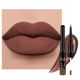 Kaely 2-in-1 Matte Lipstick and Lip Liner, 25 Brown front view