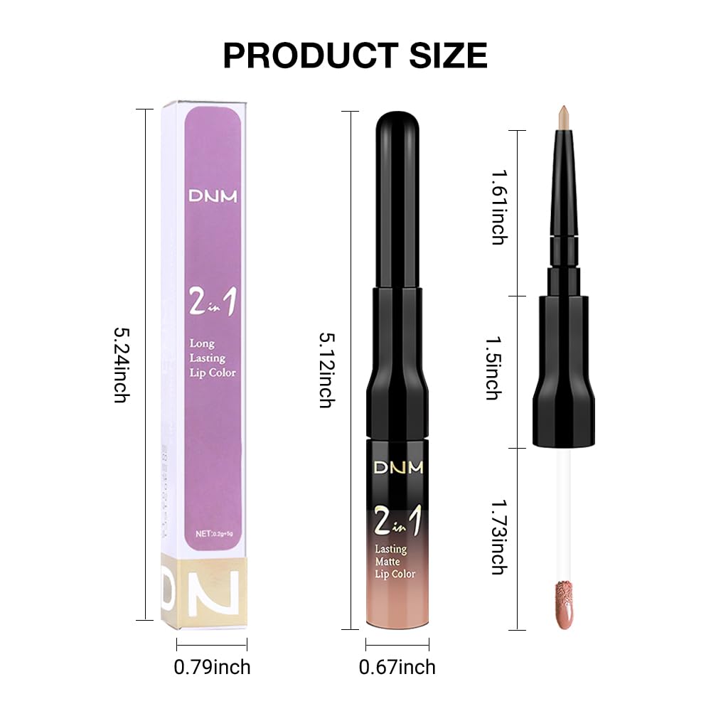 Kaely 2-in-1 Matte Lipstick and Lip Liner shade options
