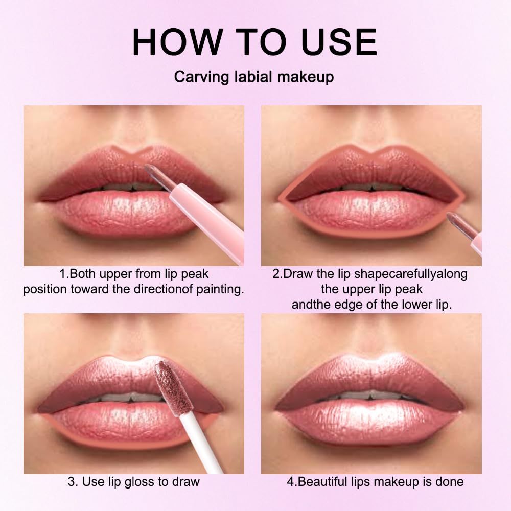 Kaely 2-in-1 Rose Gold Metallic Lipstick and Lip Liner packaging