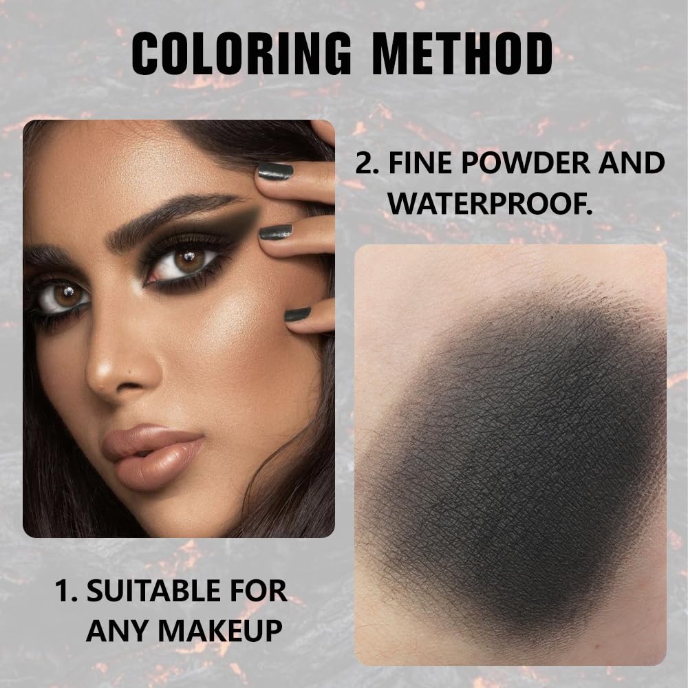 Kaely Black Matte Eyeshadow opened view
