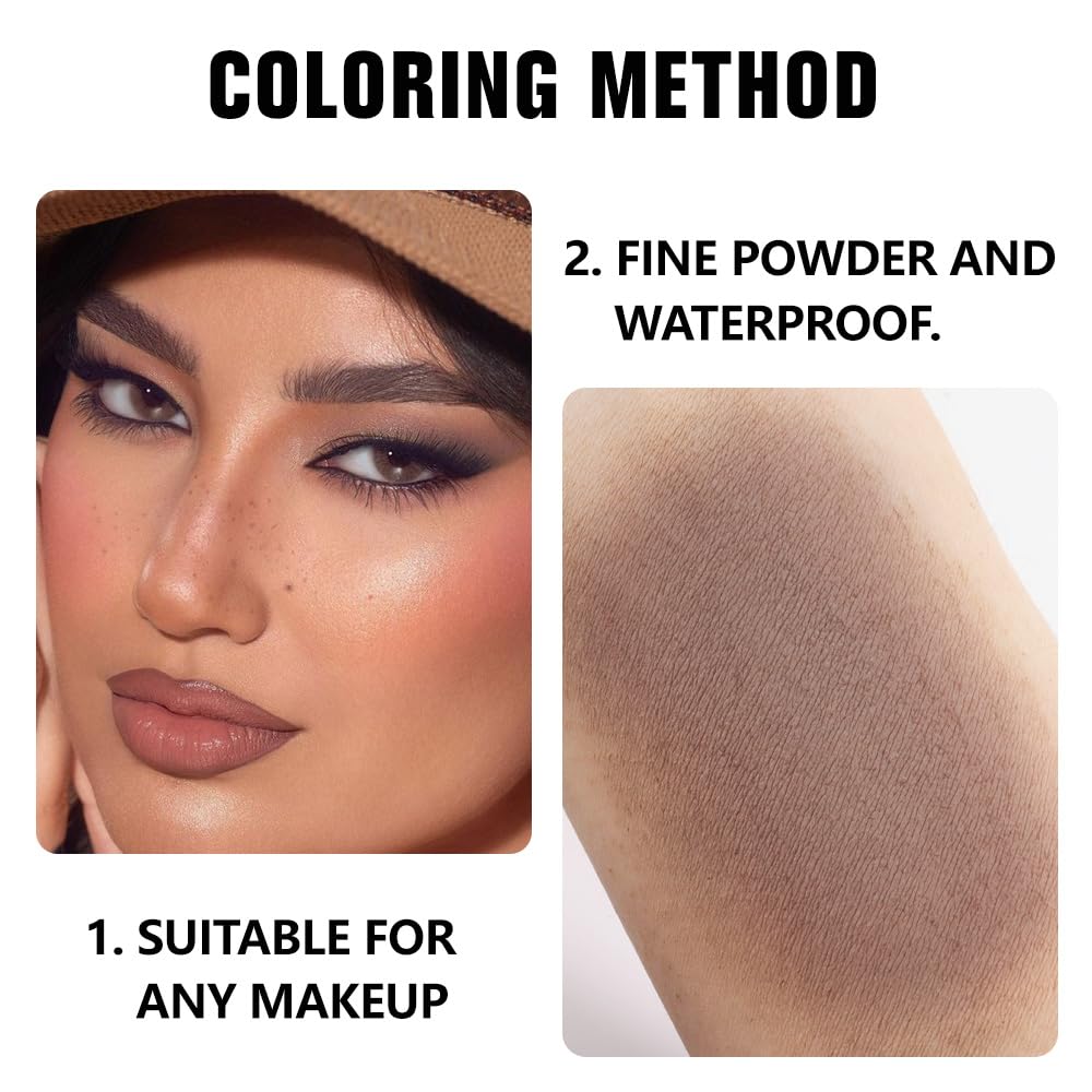 Kaely Cocoa Brown Matte Eyeshadow in use on model