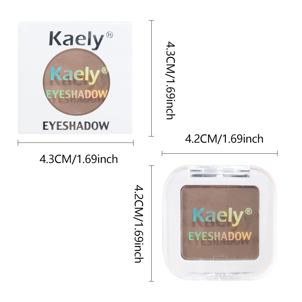 Kaely Cocoa Brown Matte Eyeshadow with makeup brushes