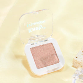 Kaely Dusty Pink Champagne Shimmer Eyeshadow with brushes