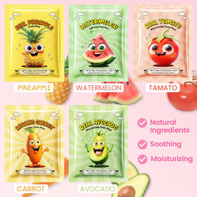 Kaely Fruit Face Masks assorted flavours display