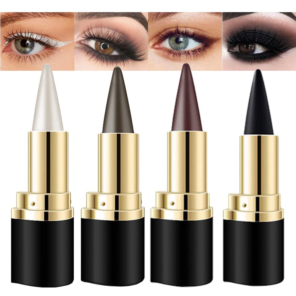 Kaely Gel Eyeliner Pencil Set in black, brown, silver, and grey