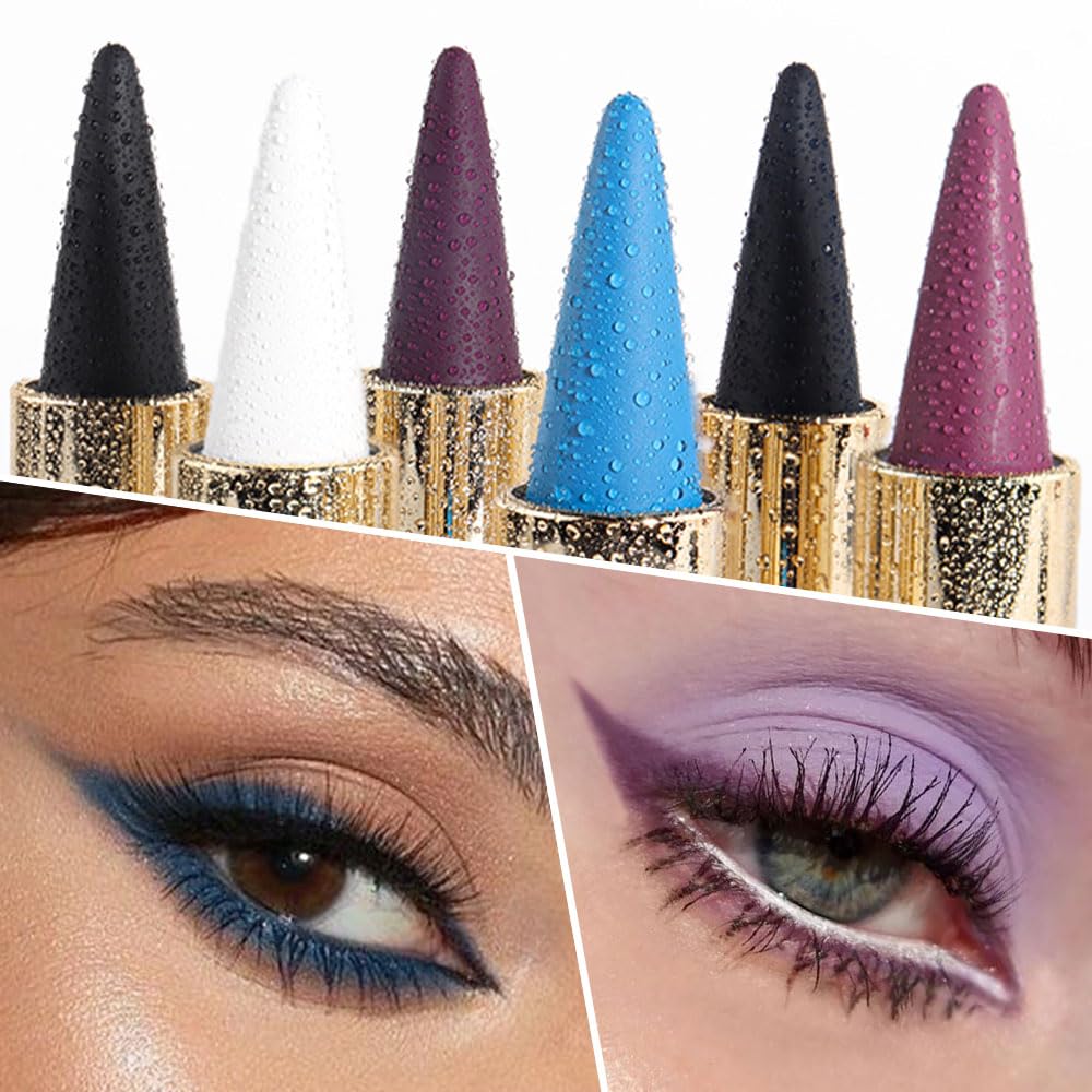 Kaely Gel Eyeliner Pencils Set displayed with makeup accessories