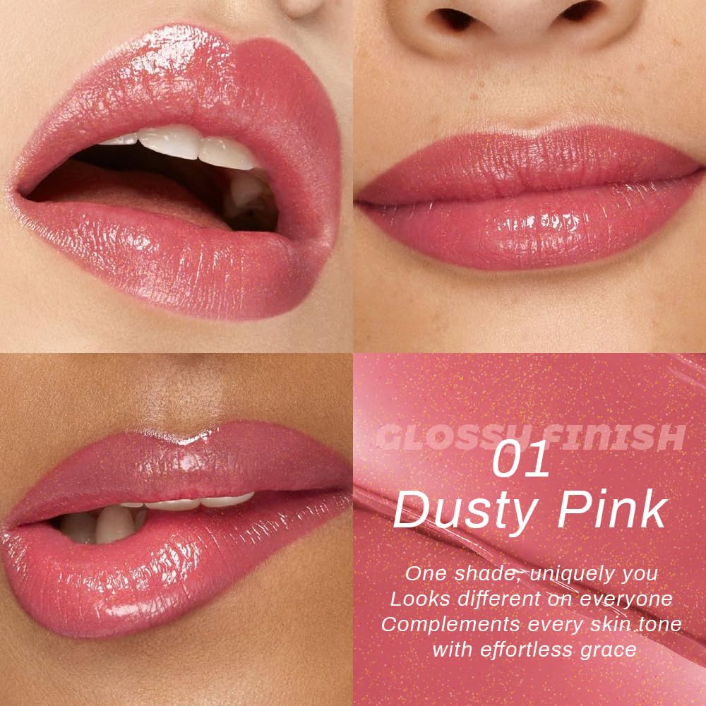 Kaely Honey Lipstick Tinted Lip Balm on a vanity with makeup accessories