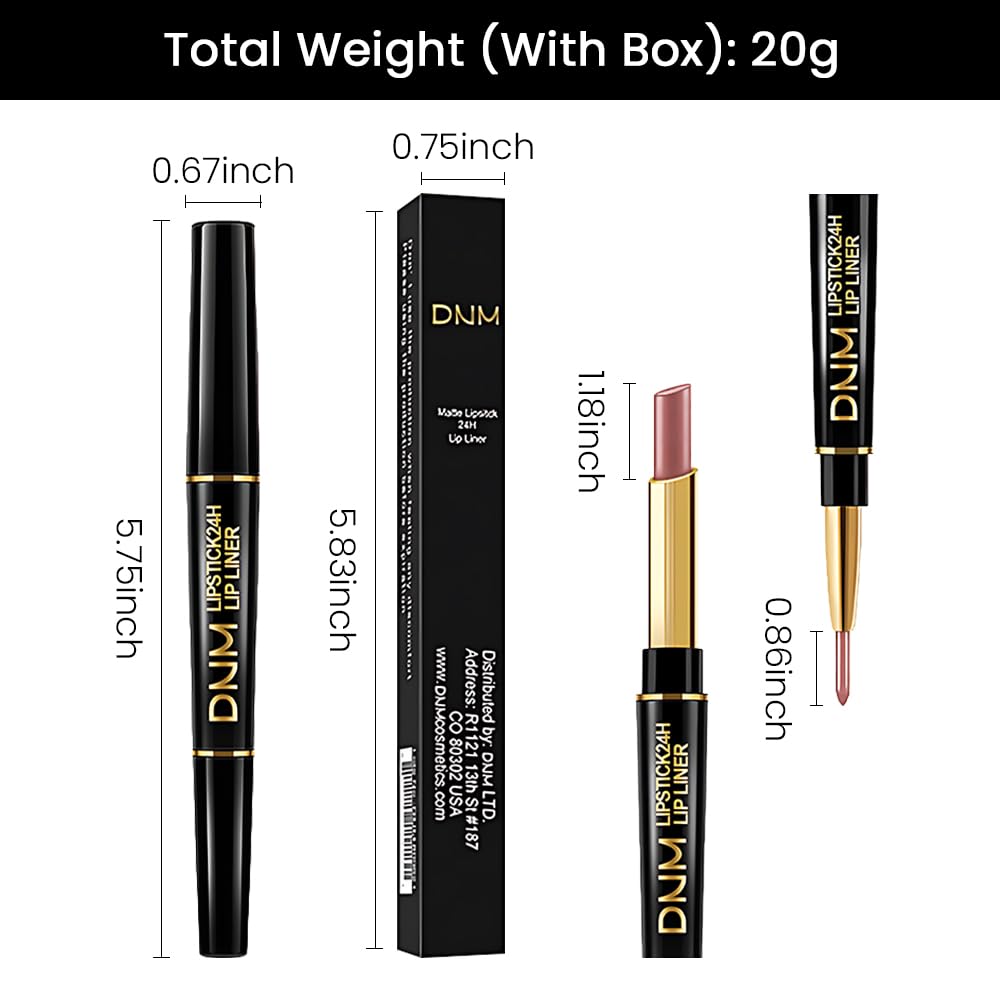 Kaely lip liner and lipstick in a makeup bag