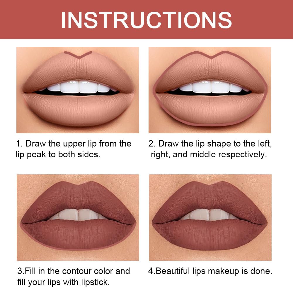 Kaely lip liner and lipstick set in a makeup bag