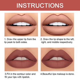 Kaely lip liner and lipstick set in a makeup bag