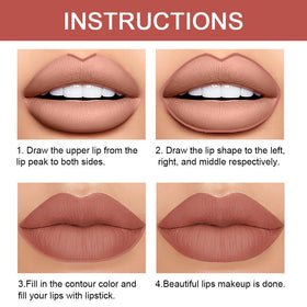 Kaely Lip Liner and Lipstick Set in a makeup bag
