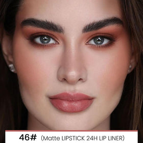 Kaely lip liner and lipstick set showing 30 different colours