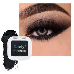 Kaely Pressed Single Eyeshadow Deep Black Matte front view