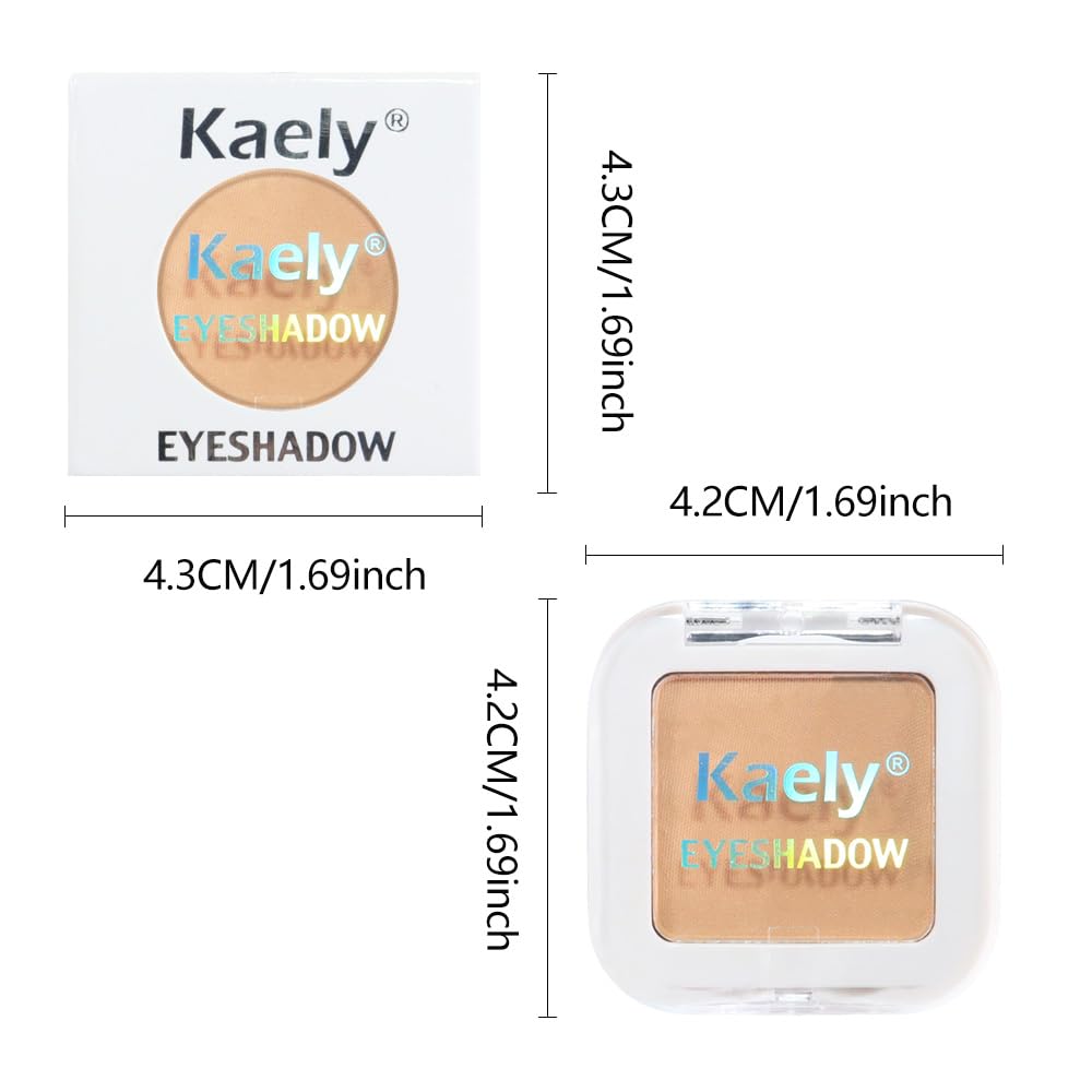 Kaely Pressed Single Eyeshadow Light Nude Brown Matte close-up