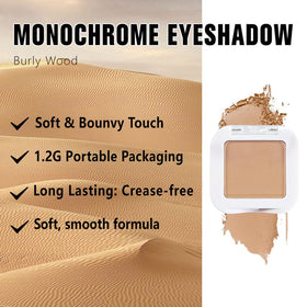 Kaely Pressed Single Eyeshadow Light Nude Brown Matte swatch on skin