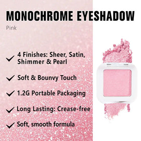 Kaely Pressed Single Eyeshadow Pink Shimmer swatch on skin