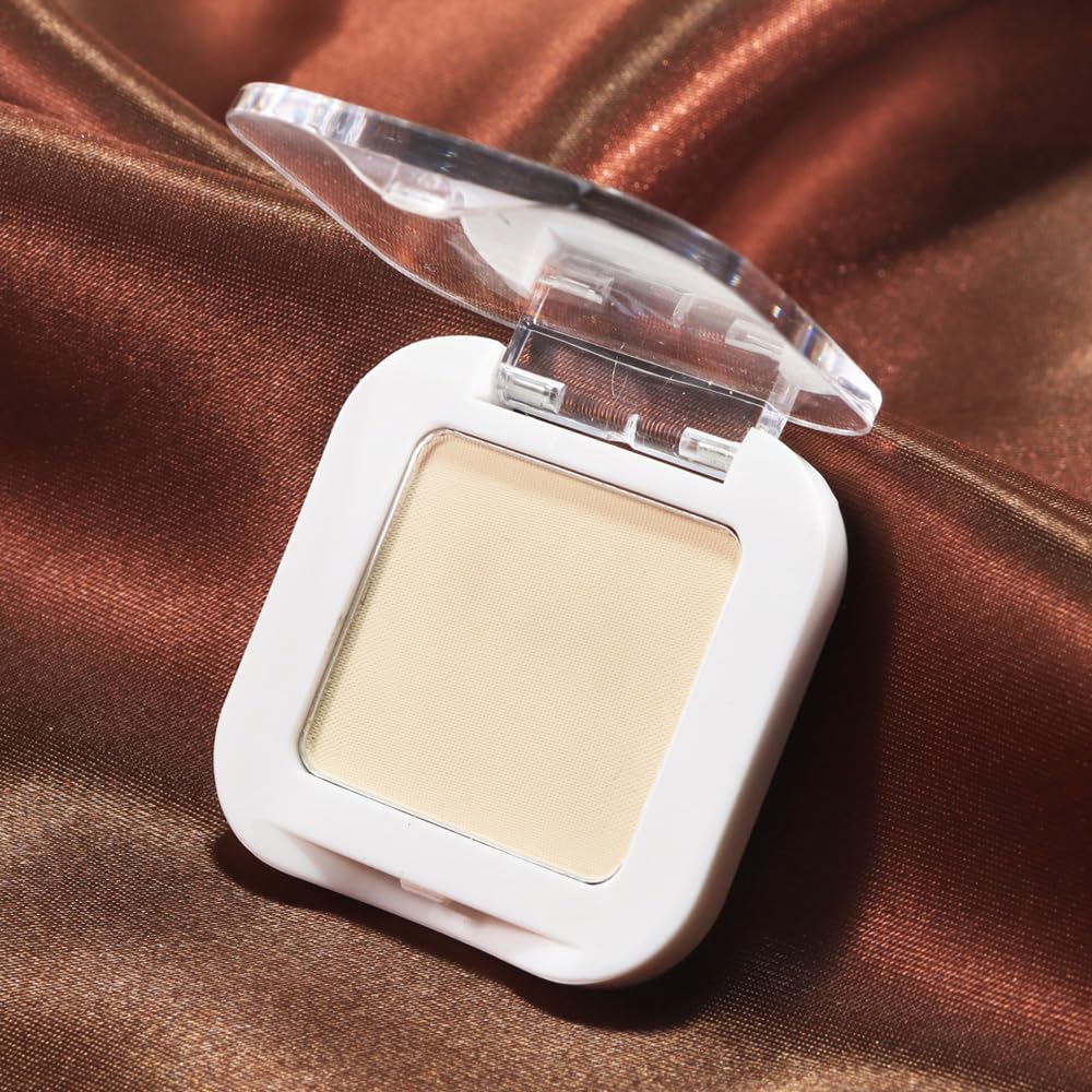 Kaely Single Eyeshadow Vanilla Nude Beige on makeup table
