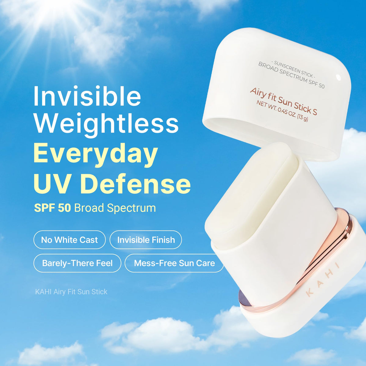 KAHI Airy Fit Sun Stick SPF 50+ side view