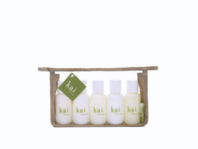 kai Bath And Shower Travel Set including body wash and lotion