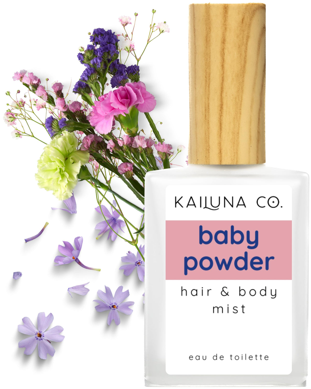 Kailuna Co. Baby Powder Essential Oil Hair & Body Mist front view