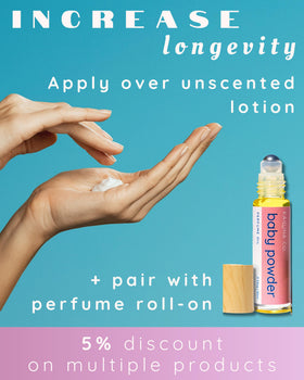 Kailuna Co. Baby Powder Essential Oil Hair & Body Mist lifestyle scene