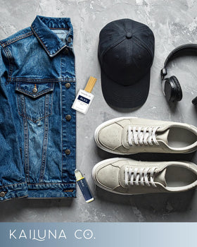 Kailuna Co. Bleu for Men perfume roll on lifestyle scene