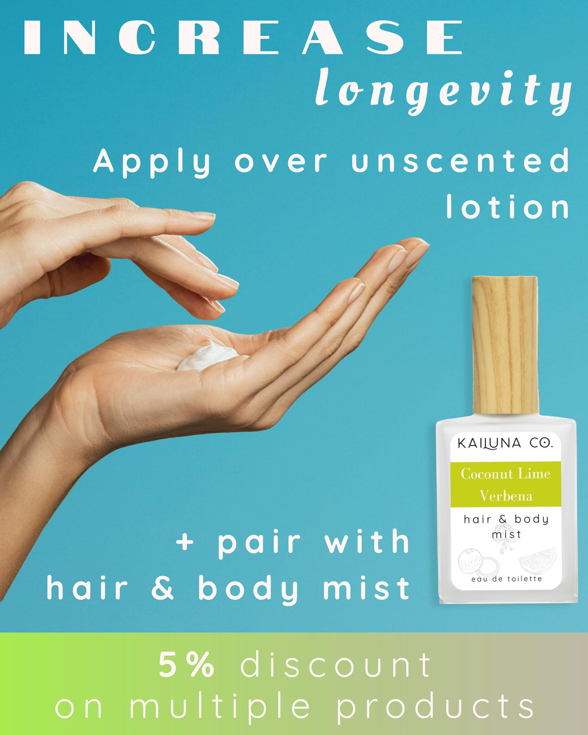 Kailuna Co. Coconut Lime Verbena Essential Oil Roll On application