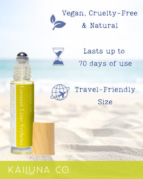 Kailuna Co. Coconut Lime Verbena Essential Oil Roll On packaging