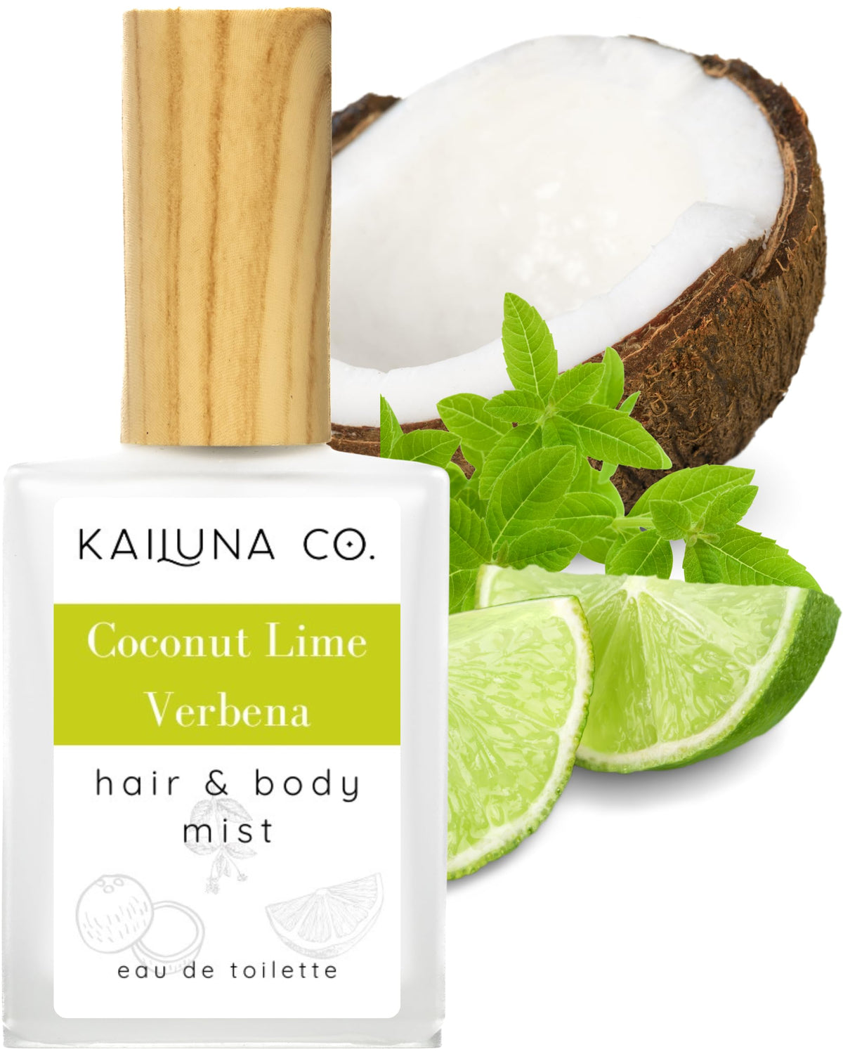 Kailuna Co. Coconut Lime Verbena Hair & Body Mist front view
