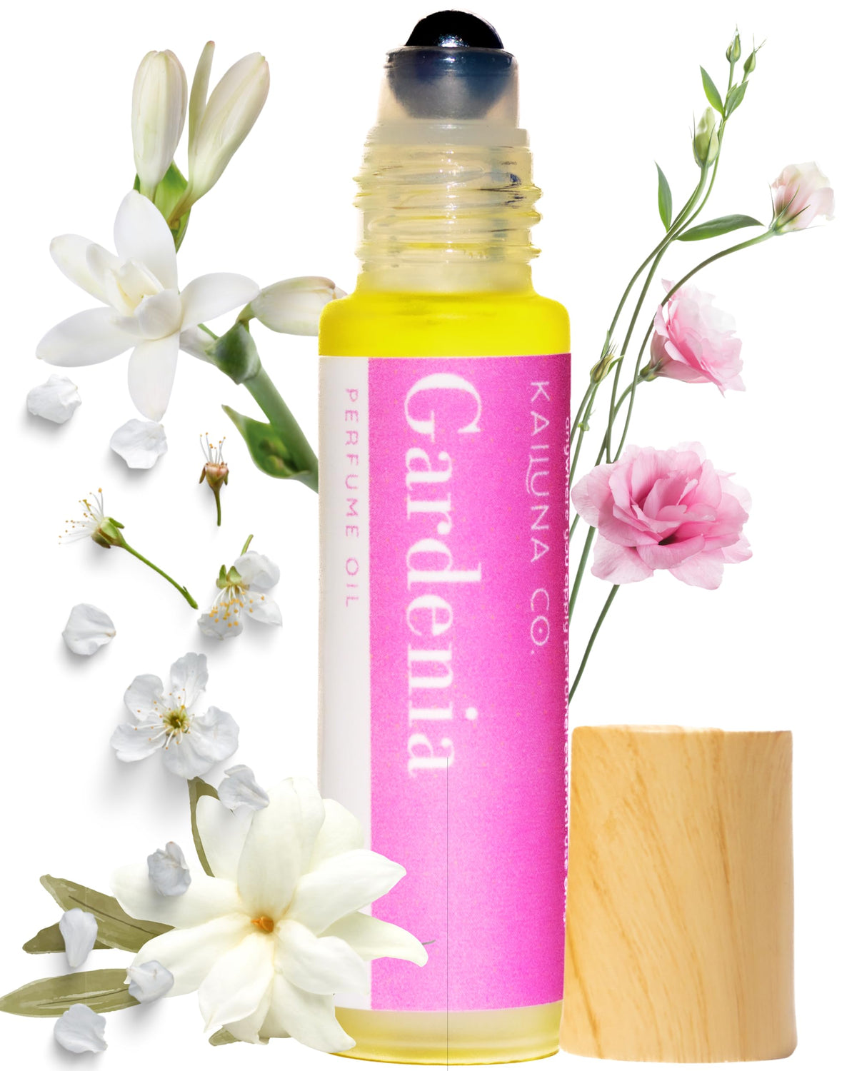 Kailuna Co. Gardenia Essential Oil Perfume Roll On front view