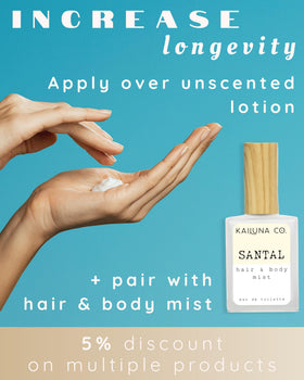 Kailuna Co. Santal Essential Oil Perfume Roll On with rollerball applicator