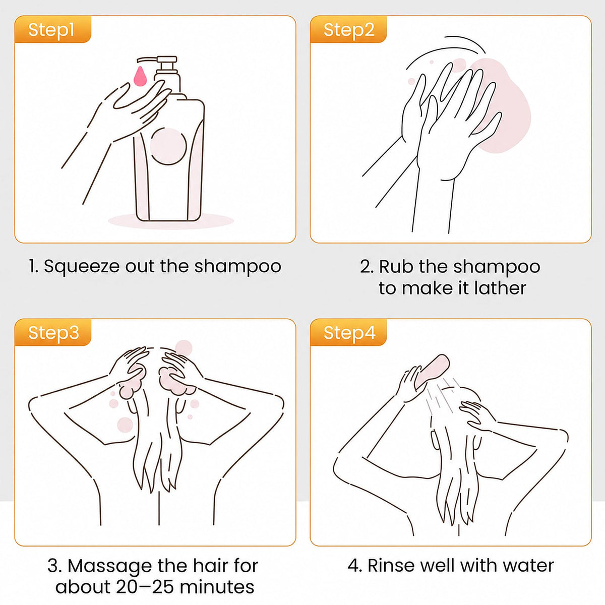 KAISASA Black Hair Dye Shampoo 3 in 1 lathering on hair